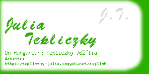 julia tepliczky business card